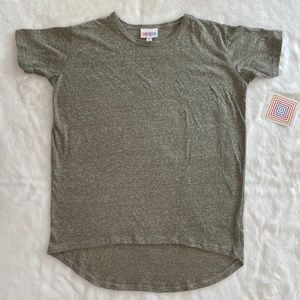 LuLaRoe Kids Size 8 Gracie Lite Gray Tee Shirt with Hi-Lo Hem Soft NWT